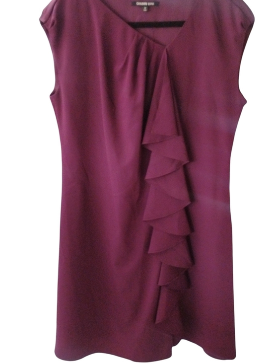 Gianni Bini Dresses & Skirts - Gianni Bini Plum Ruffle-Front Midi Dress SZ 12